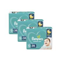 Kit 3 Fralda Pampers Confort Sec Tamanho G 38 Unidades