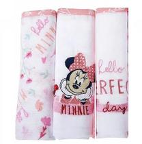 Kit 3 Fralda Pano Boca Bordada com Bainha Disney Minnie Kit 3 Fralda Pano Boca Bordada com Bainha Disney Minnie