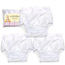 Kit 3 Fralda Plástica Impermeável Reutilizável Confortável Kit 3 Fralda Plástica Impermeável Reutilizável Confortável