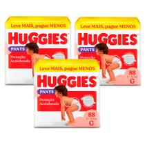 Kit 3 Fralda Roupinha Huggies Supreme Care Tamanho G 88 Unidades Descartáveis