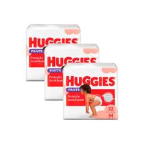 Kit 3 Fralda Roupinha Huggies Supreme Care Tamanho M Pacote Jumbo 22 Unidades Descartáveis