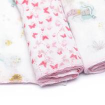 Kit 3 Fraldas Babete Paninho De Boca Bebê Estampado Algodão Kit 3 Fraldas Babete Paninho De Boca Bebê Estampado Algodão