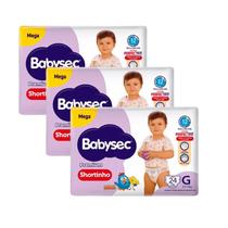 Kit 3 Fraldas Babysec Shortinho Pants Galinha Pintadinha Premium G com 24 unidades Kit 3 Fraldas Babysec Shortinho Pants Galinha Pintadinha Premium G com 24 unidades