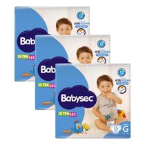 Kit 3 Fraldas Babysec Ultrasec Jumbinho Galinha Pintadinha G com 16 unidades