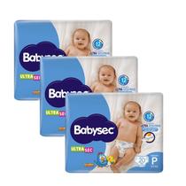 Kit 3 Fraldas Babysec Ultrasec Jumbinho Galinha Pintadinha P com 20 unidades