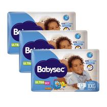 Kit 3 Fraldas Babysec Ultrasec Jumbinho Galinha Pintadinha XXG com 12 unidades