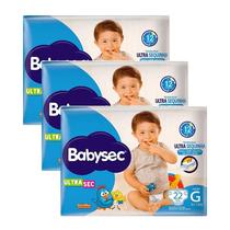 Kit 3 Fraldas Babysec Ultrasec Jumbo Galinha Pintadinha G com 22 unidades Kit 3 Fraldas Babysec Ultrasec Jumbo Galinha Pintadinha G com 22 unidades