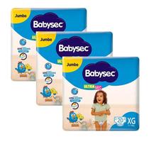 Kit 3 Fraldas Babysec Ultrasec Jumbo Galinha Pintadinha XG com 20 unidades
