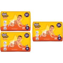 KIT 3 Fraldas Descartáveis Piquitucho Hiper - Todos os Tamanhos