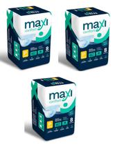 Kit 3 fraldas geriatricas pacote com 08 tiras maxi confort - p Kit 3 fraldas geriatricas pacote com 08 tiras maxi confort - p