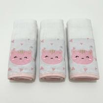 Kit 3 Fraldas Ombro Bebê Algodão Conforto Cor:Gato Kit 3 Fraldas Ombro Bebê Algodão Conforto Cor:Gato