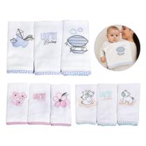 Kit 3 Fraldas Pano Grande Bordadas Com Bainha Enxoval 70x68cm Algodão Enxoval Bebe Minasrey Kit 3 Fraldas Pano Grande Bordadas Com Bainha Enxoval 70x68cm Algodão Enxoval Bebe Minasrey