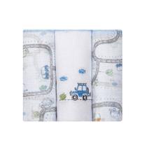 Kit 3 Fraldas Papi 63x63cm com Ponto Elize Pista de Carros Kit 3 Fraldas Papi 63x63cm com Ponto Elize Pista de Carros