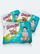kit 3 fraldas scooby doo TAM G 30 unidades