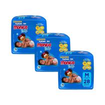Kit 3 Fraldas Turma da Mônica Baby Jumbo M com 28un cada