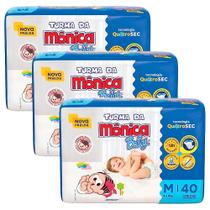 Kit 3 Fraldas Turma Da Mônica Mega M - 120 Tiras Kit 3 Fraldas Turma Da Mônica Mega M - 120 Tiras