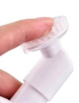 Kit 3 Frasco pump para limpeza facial com escova de silicone prático o uso