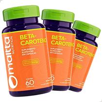 Kit 3 Frascos Betacaroteno 180 Capsulas Vitamina Óleo de Cenoura Suplemento Original Girassol Puro