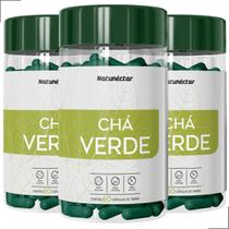 Kit 3 Frascos Chá Verde Extrato Natural Green Suplemento Puro Natural 180 Capsulas multivitamínico