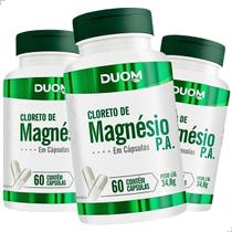 Kit 3 Frascos Cloreto De Magnésio P.A 180 Capsulas Suplemento Natural Vitamina Original Comprimidos Kit 3 Frascos Cloreto De Magnésio P.A 180 Capsulas Suplemento Natural Vitamina Original Comprimidos