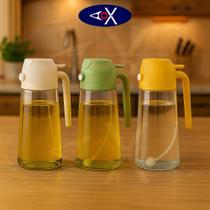 Kit 3 Frascos Galheteiros 2 em 1 Dosador e Spray Óleo, Azeite, vinagre Borrifador Vidro Cozinha