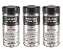 Kit 3 Frascos - Magnesio Quelato 120 Capsulas 433Mg Kit 3 Frascos - Magnesio Quelato 120 Capsulas 433Mg