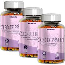Kit 3 Frascos Óleo de Prímula Gelatinosas Vitamina E Borragem Linhaça Femme 180 Cápsulas Suplemento Alimentar Natural