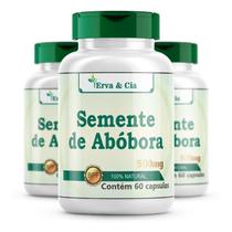 Kit 3 Frascos Semente De Abóbora- 180 Cápsulas - 100% Puro