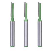 Kit 3 Fresa Reta Paralela 4Mm Haste 6Mm Md Tupia Madeira