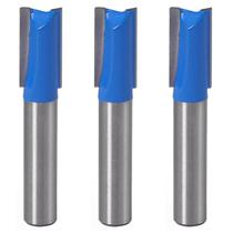 Kit 3 Fresas Retas Paralela 10Mm Haste 8Mm Metal Duro Tupias