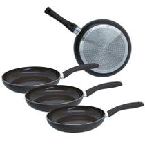 Kit 3 Frigideira 24cm Indução Antiaderente Revestimento Cerâmico Fundo Triplo Kit 3 Frigideira 24cm Indução Antiaderente Revestimento Cerâmico Fundo Triplo