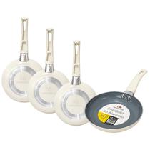 Kit 3 Frigideira De Ovo Hambúrguer Cerâmica Antiaderente 14cm