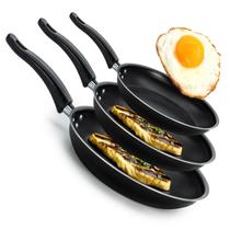 Kit 3 Frigideiras Francesas Antiaderente Não Gruda 16, 18 e 20 cm