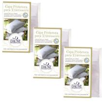 Kit 3 Fronhas Impermeável Para Travesseiro - 100% Algodão