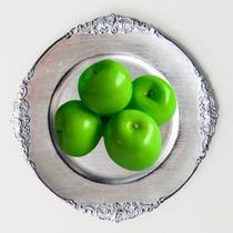 Kit 3 Frutas Artificiais Maçã Verde para Decoração de Sala: Duráveis e Versáteis fruta permanente