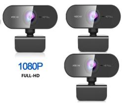 kit 3 Full Hd 1080 Webcam Usb Mini Câmera De Visão 360º Microfone