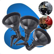 Kit 3 Funil Óleo Combustível Flexível Long Multiuso Gasolina