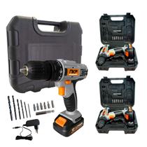 Kit 3 Furadeira Parafusadeira à Bateria 12V com Maletas e Acessórios FP12X NKF