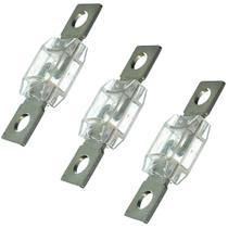 Kit 3 Fusíveis Lâmina Grande Mega 250A Nacional Engate Rápido Reforçado Material Alta Qualidade Misto Universal