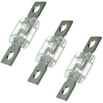 Kit 3 Fusíveis Lâmina Grande Mega 250A Nacional Engate Rápido Reforçado Material Alta Qualidade Misto Universal