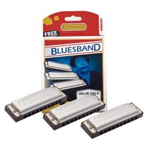 Kit 3 Gaitas Diatônicas Em Lá-Dó-Sol(A-C-G) BLUES BAND VALUE PACK - HOHNER