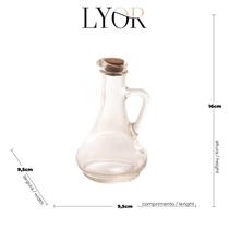 Kit 3 Galheteiro Garrafa Frasco De Vidro Porta Tempero Líquido Vinagre Azeite Suco Água Leite 180 250 e 580ml - Lyor -
