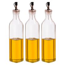 Kit 3 Galheteiro Garrafa para Azeite Vidro com Bico Dosador 530ml Haüskraft Kit 3 Galheteiro Garrafa para Azeite Vidro com Bico Dosador 530ml Haüskraft