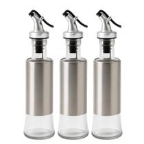 Kit 3 Galheteiro Porta Azeite e Vinagre com Dosador e Anti-respingo 300ml Em Casa Tem Kit 3 Galheteiro Porta Azeite e Vinagre com Dosador e Anti-respingo 300ml Em Casa Tem