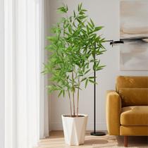 Kit 3 Galhos de Bambu Mosso da Sorte Artificial Planta Decorativa Decoração Jardim Verde