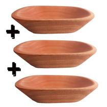 Kit 3 Gamelas Artesanais Petisco Picados Churrasco Frutas Decoração Madeira Maciça Rústica PP Kit 3 Gamelas Artesanais Petisco Picados Churrasco Frutas Decoração Madeira Maciça Rústica PP