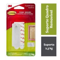 Kit 3 Gancho Suporte Plastico Para Quadros Command 3M 2,3Kg