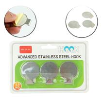 Kit 3 Ganchos Adesivo de Parede para Pano de Prato em Metal