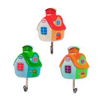 Kit 3 Ganchos Adesivo Pendure Sem Furos Chaves Geladeira Cores Variadas Kit 3 Ganchos Adesivo Pendure Sem Furos Chaves Geladeira Cores Variadas