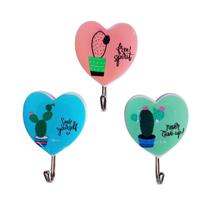 Kit 3 Ganchos Adesivo Pendure Sem Furos Chaves Geladeira Cores Variadas Kit 3 Ganchos Adesivo Pendure Sem Furos Chaves Geladeira Cores Variadas